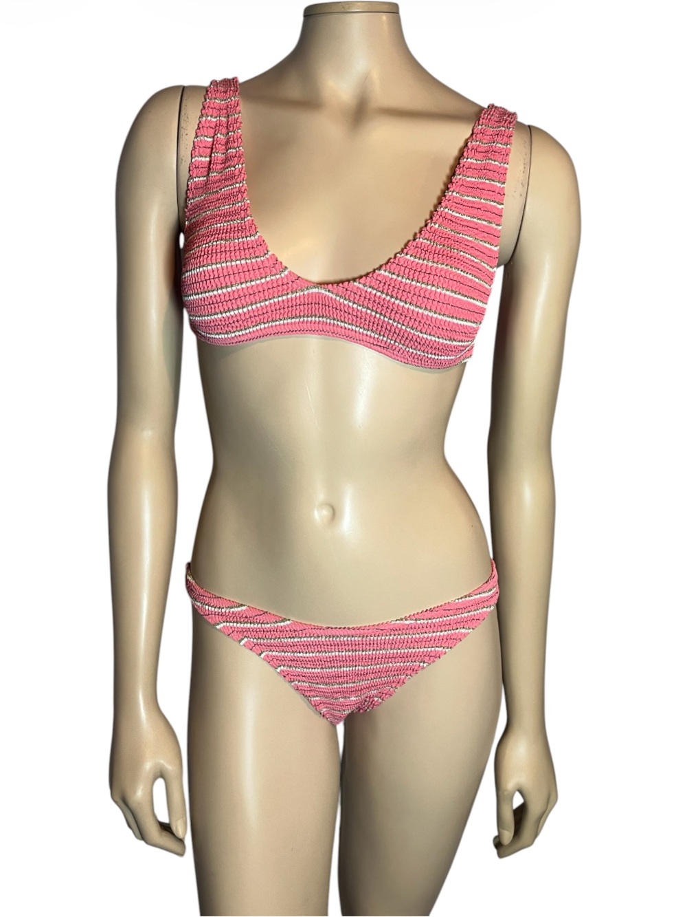 bond-eye Textured Scoop Bikini Set Scout Crop